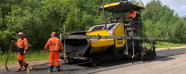 В Вологодской области ремонтируют дорогу Тотьма-Никольск