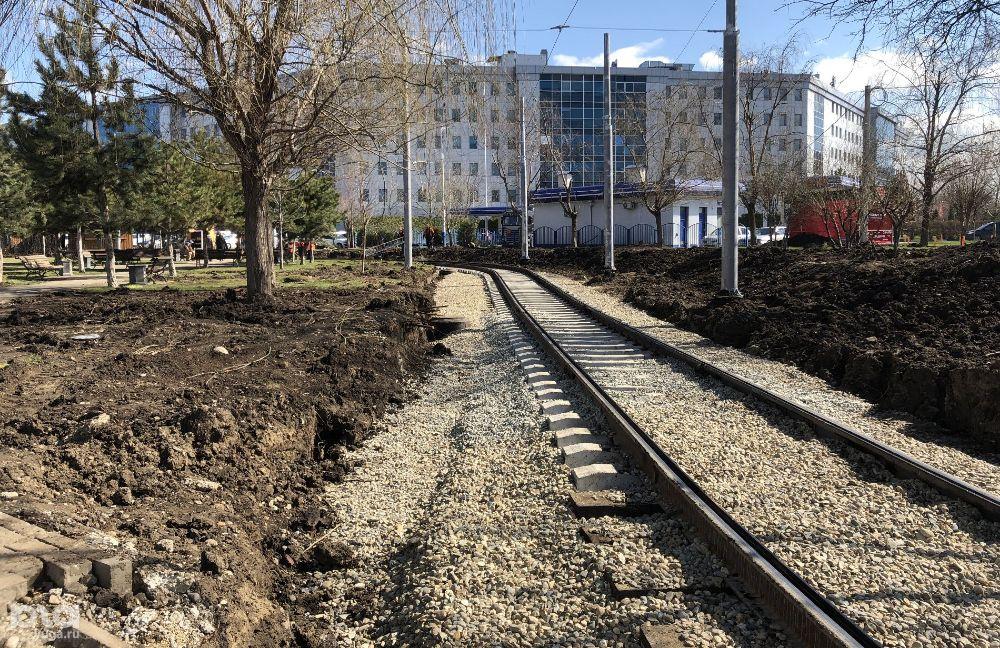 В Краснодаре новую трамвайную линию запустят в марте