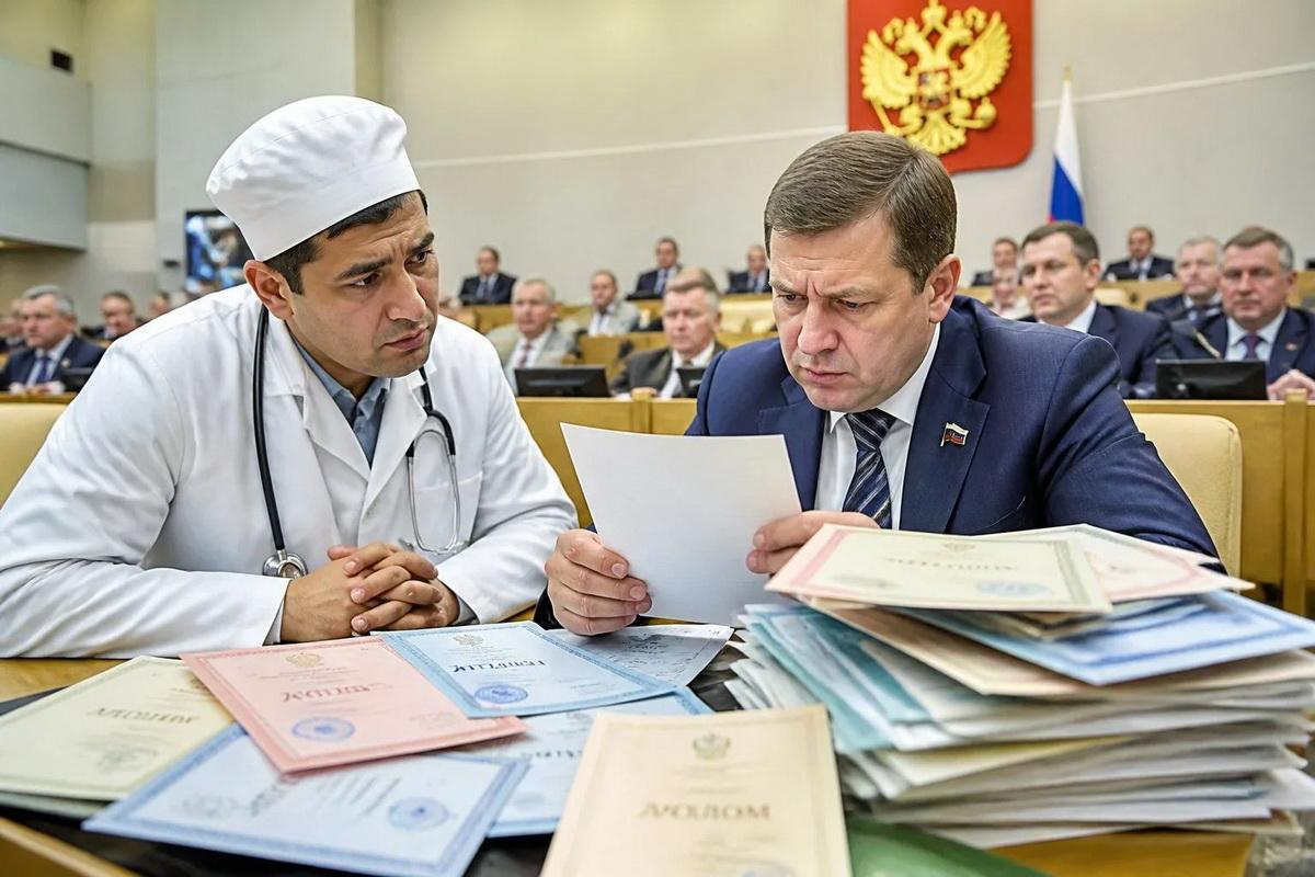 Сомнительные дипломы и незнание языка: Госдума закрывает лазейки в медицине для мигрантов