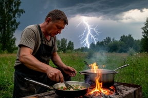 Москвич погиб от удара молнии в Новгородской области, готовя еду во время грозы