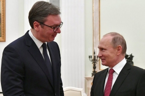 Песков подтвердил, что Путин и Вучич обсуждали поставки оружия Украине 9 мая