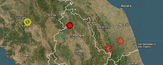 В итальянской провинции Перуджа произошли два землетрясения магнитудой 4,6 и 3,9