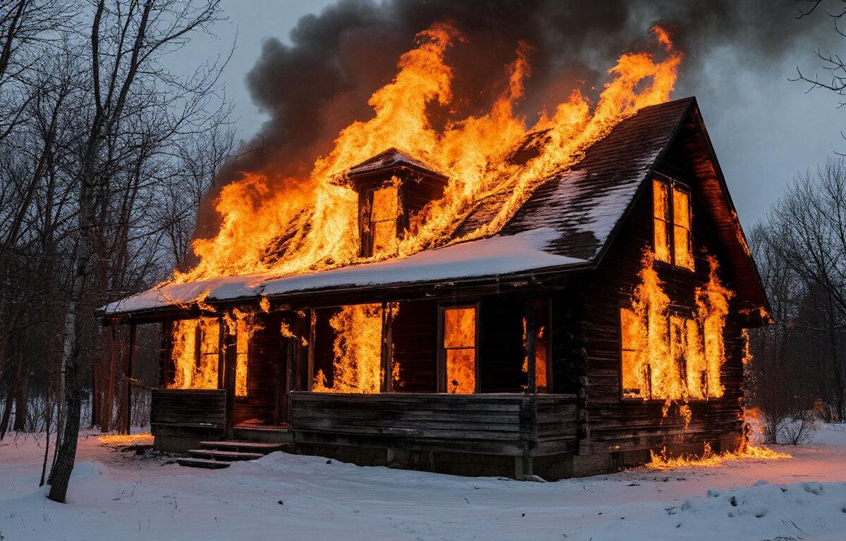 В пожаре в частном доме в Калуге погибли дети