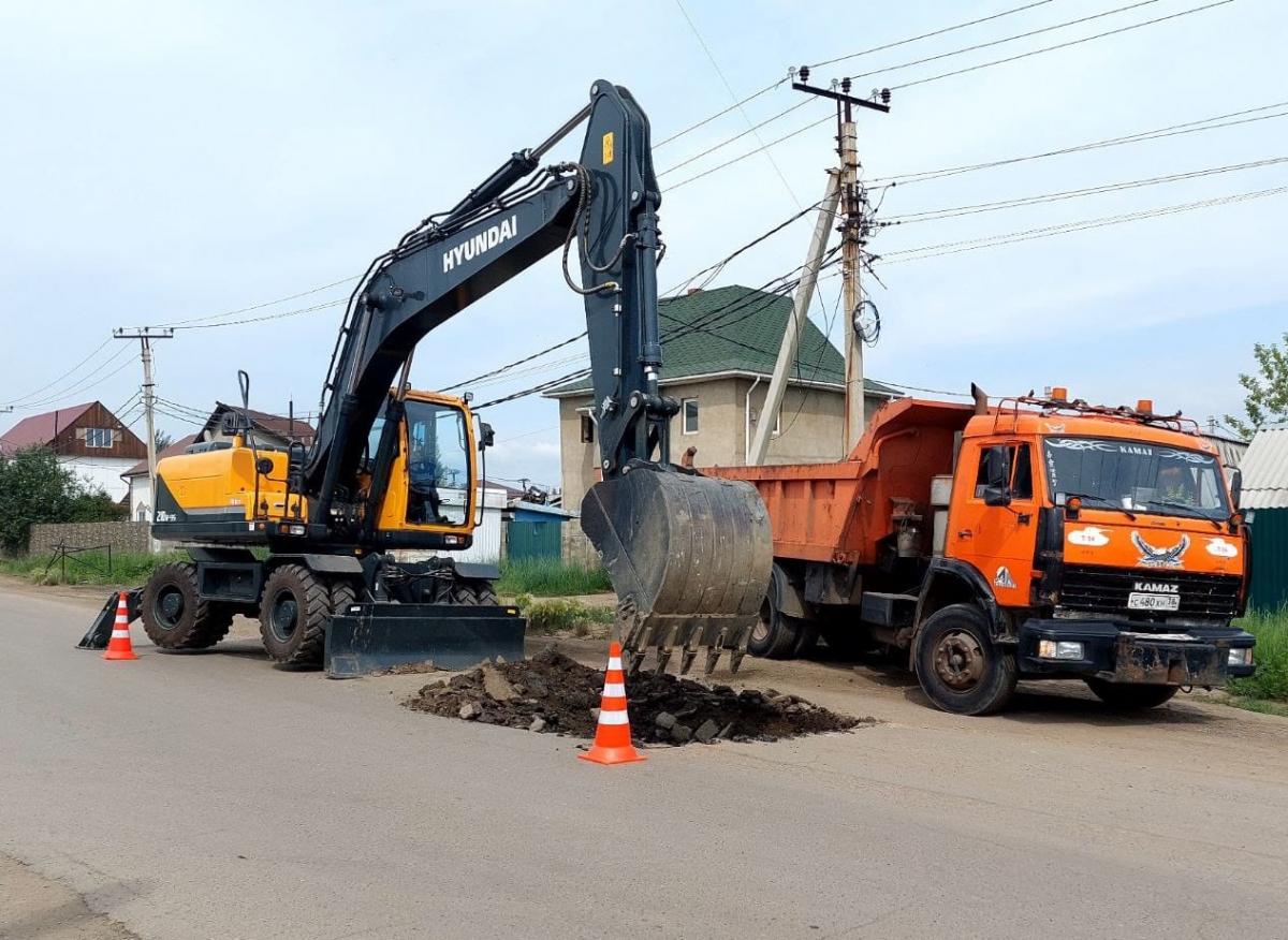 В Иркутске проходит ремонт дороги на улице Олонской