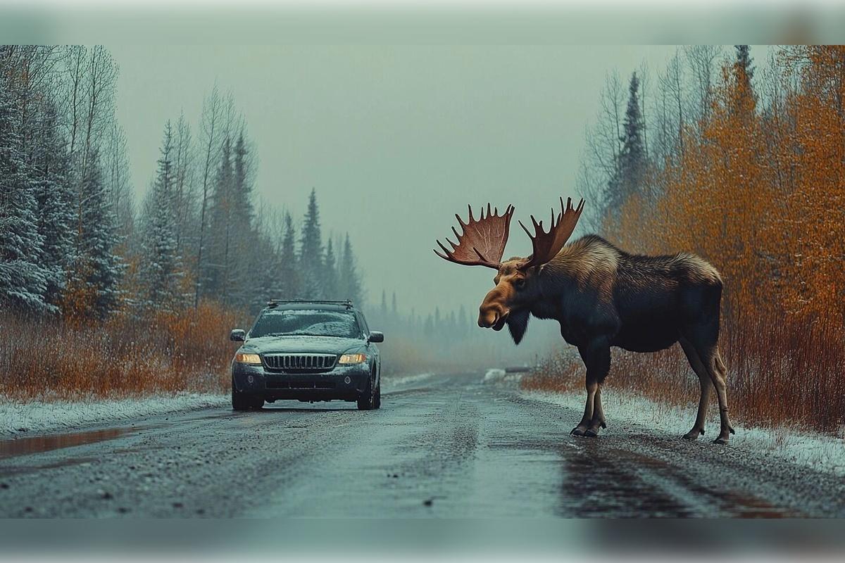 В Омской области в ДТП погибли 2 лося