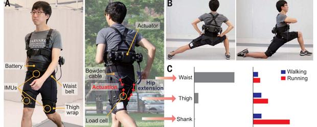 Ученые создали легкий экзоскелет, снижающий нагрузку при ходьбе и беге