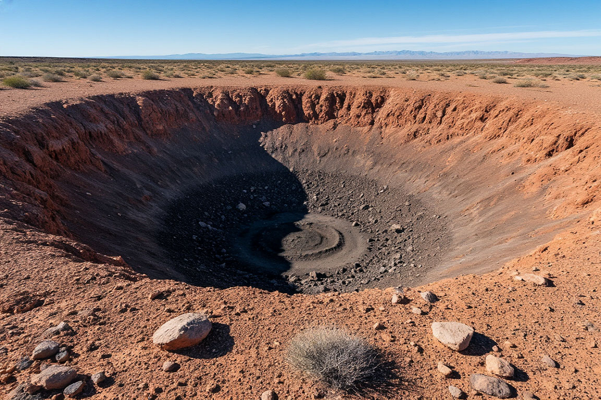 В Китае нашли метеоритный кратер диаметром 900 метров