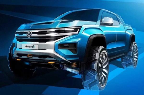 Volkswagen показала тизер пикапа Amarok нового поколения