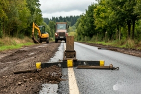 В Алтайском крае продолжается ремонт трассы к федеральным магистралям А-321 и А-322