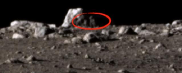 Уфолог заметил на Луне инопланетянина с удлиненной головой