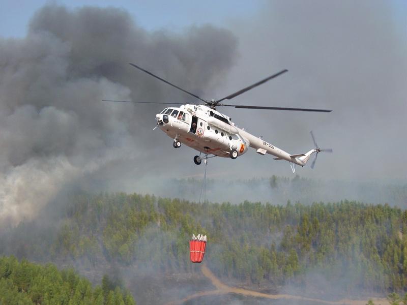 В Ростовской области вертолеты МЧС тушат два природных пожара