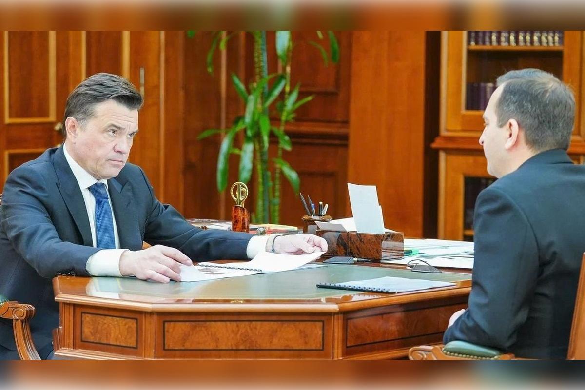 Андрей Воробьев и Андрей Булгаков обсудили итоги работы и планы по развитию г.о. Щелково