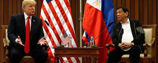 Трамп: Разрыв военного договора с Филиппинами сэкономит нам кучу денег