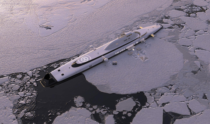 В Австралии создали проект частной подводной яхты премиум-класса длиной 165 метров