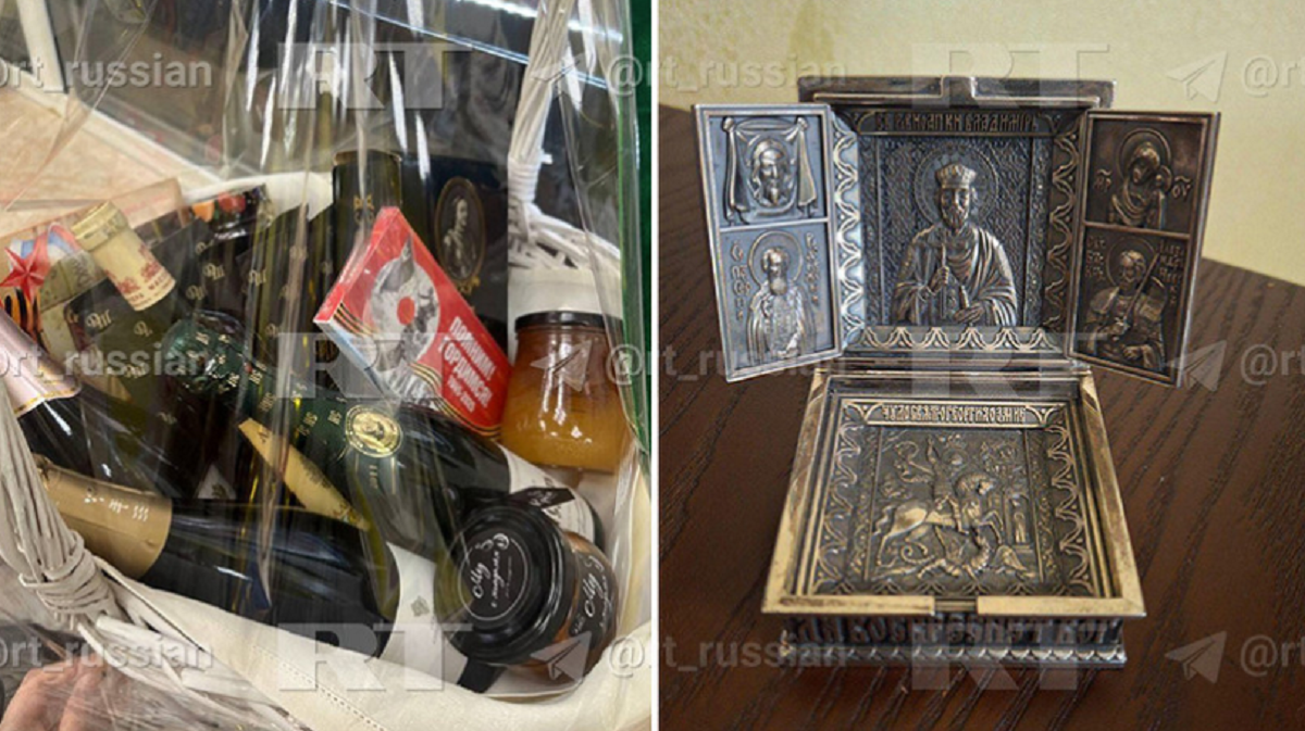 Владелец пекарни «Машенька» в Подмосковье показал складень с иконами, подаренный ему Владимиром Путиным