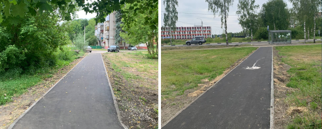 В Электрогорске по нескольким адресам завершили обустройство пешеходных дорожек