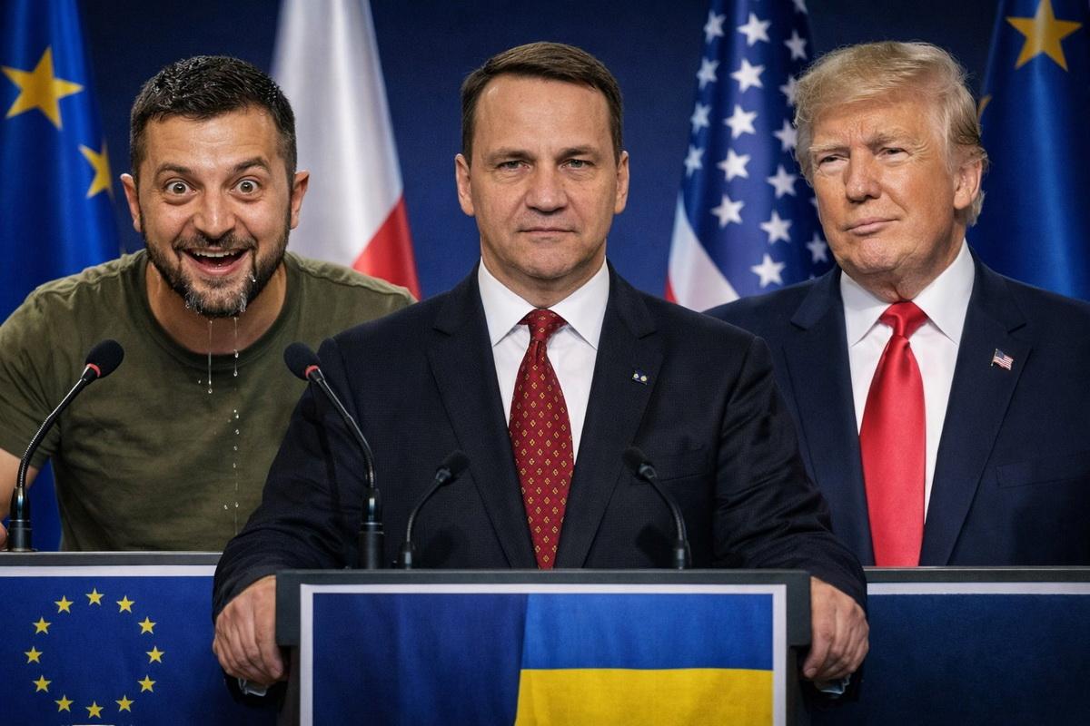 Зеленский набросил, Сикорский укусил. Европейцы устроили антиамериканский бунт. Ультиматум для Трампа