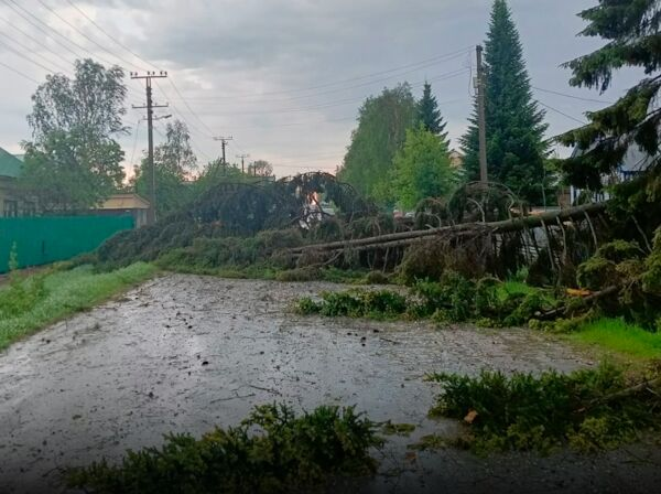 В Березовском районе ХМАО устраняют последствия мощного урагана с градом и ветром