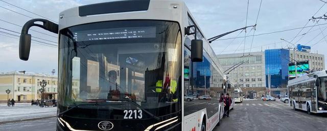 В Красноярске на маршруты вышли работать новые троллейбусы