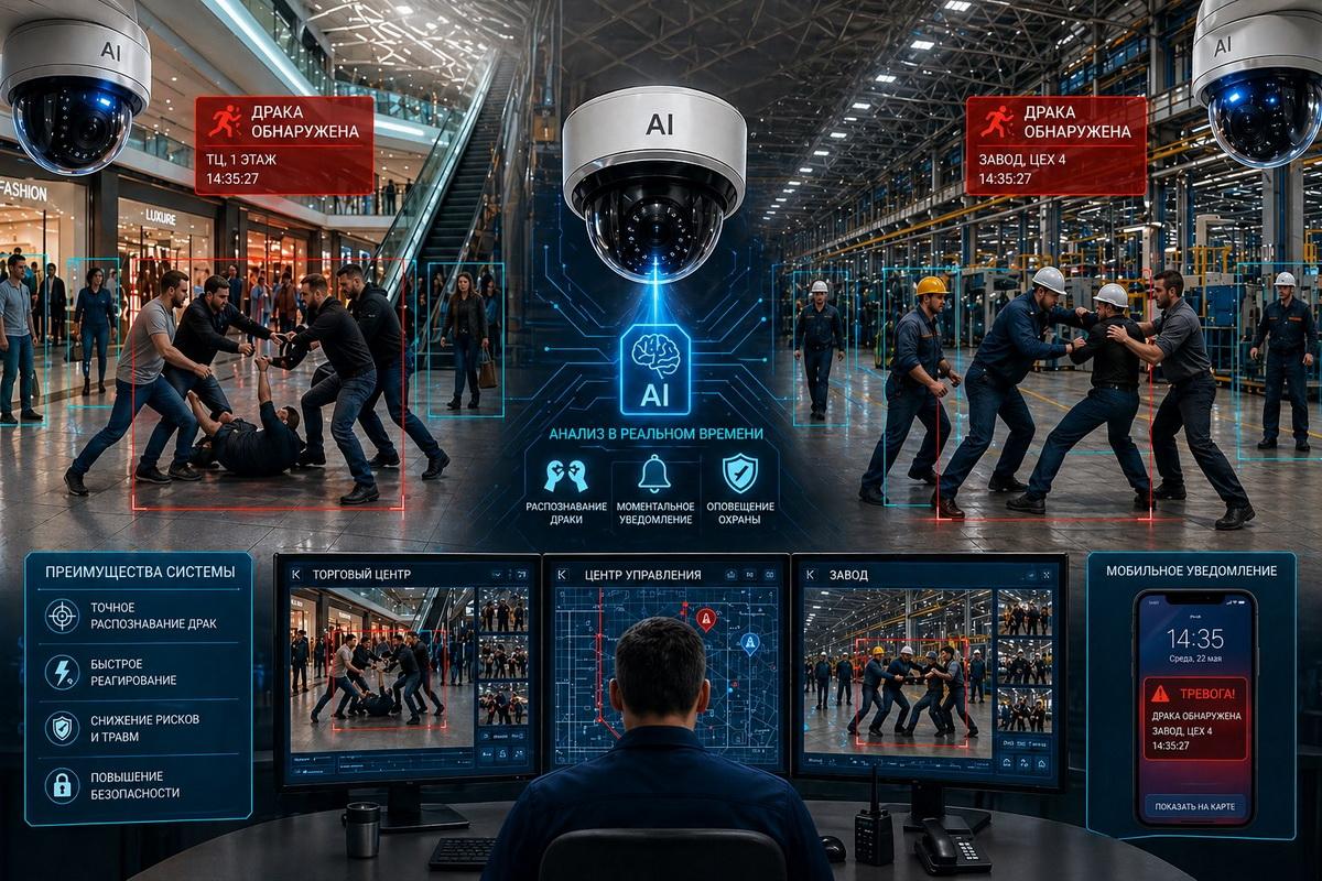 ИИ-полицейский за 10 млрд не справился на стройках. Теперь он будет следить за порядком в ТЦ