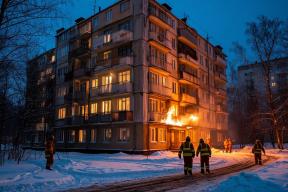 В Татарстане из горящей многоэтажки эвакуировали девять человек, а трое погибли