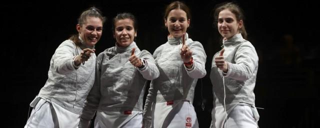 Российские саблистки выиграли золотые медали в командном турнире на Олимпиаде