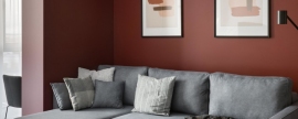 Для оформления комнат вашего дома выберите модное сочетание терракотового и серого цветов