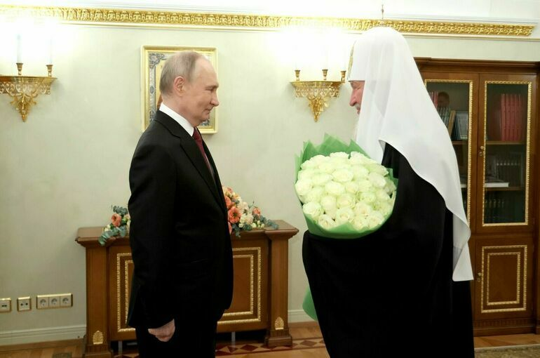Путин (военный преступник) направил поздравления патриарху Кириллу с днем тезоименитства