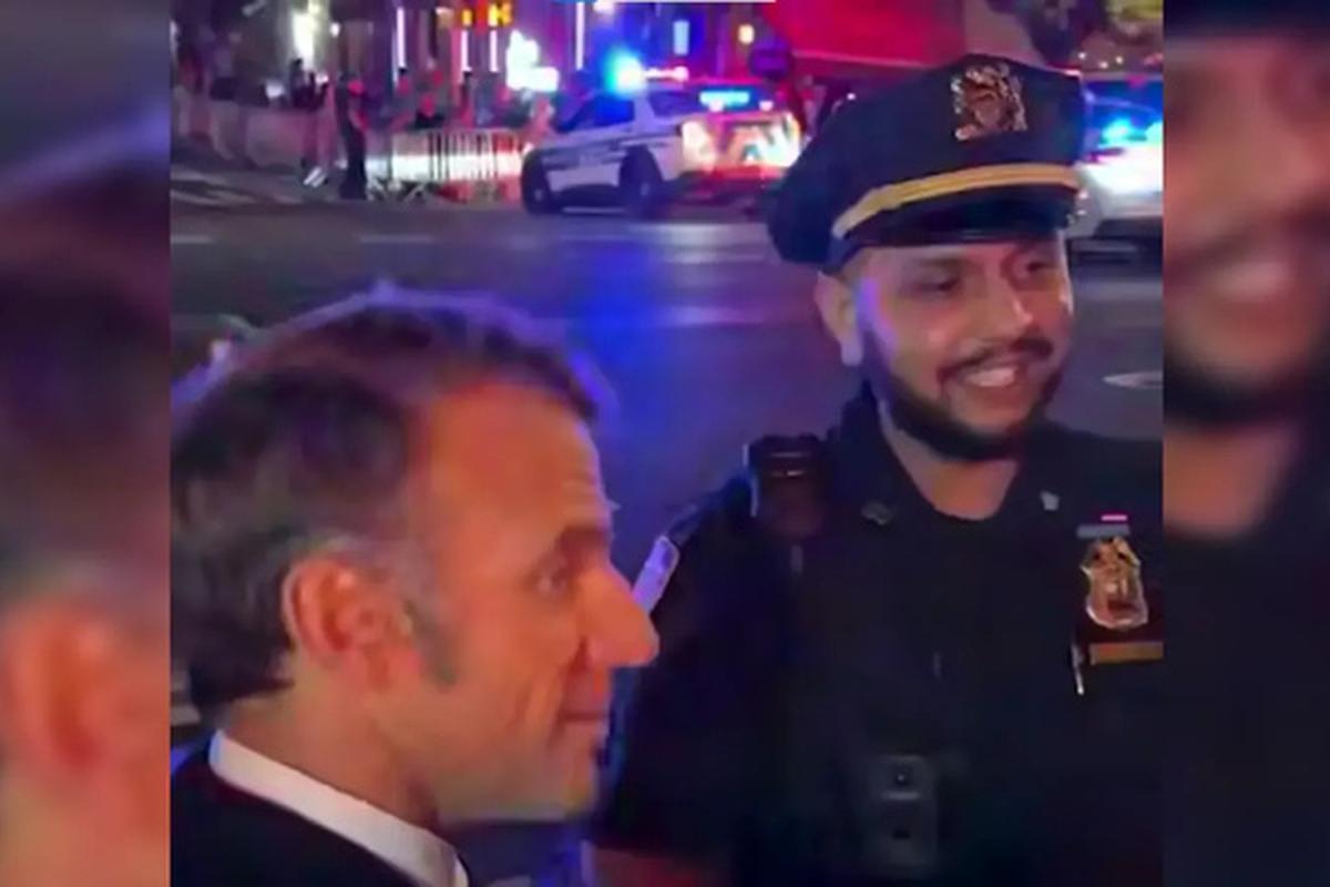 Макрону пришлось прогуляться пешком по Нью-Йорку из-за кортежа Трампа