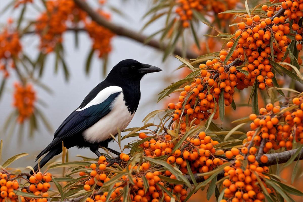 В Новосибирске птицы массово уничтожают урожай облепихи