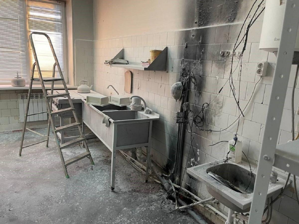 В пищеблоке больницы имени Кирова в Астрахани произошло возгорание