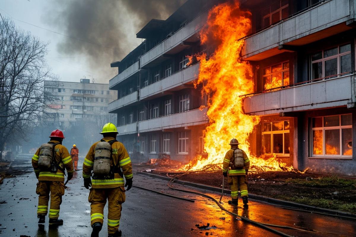 Пожарные Саратова потушили здание инфекционной клинической больницы