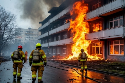 Пожарные Саратова потушили здание инфекционной клинической больницы