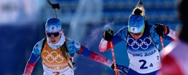 Биатлонистки сборной России выиграли серебряные медали в эстафете на Олимпиаде в Пекине