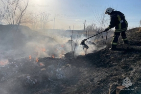 Потушить полигон в Ачинском смогут не раньше апреля