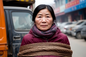 Ради проверки мужа на измену китаянка привязала себя к грузовику и проехала несколько километров