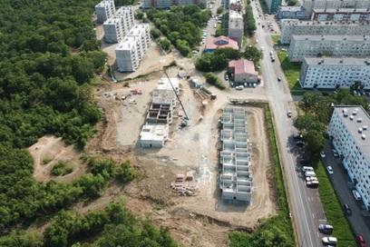 В Вилючинске продолжается строительство жилого комплекса