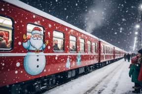 Поезд Деда Мороза осчастливил детей Саранска