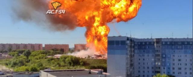 На газовой заправке в Новосибирске произошел взрыв с дальнейшим возгоранием