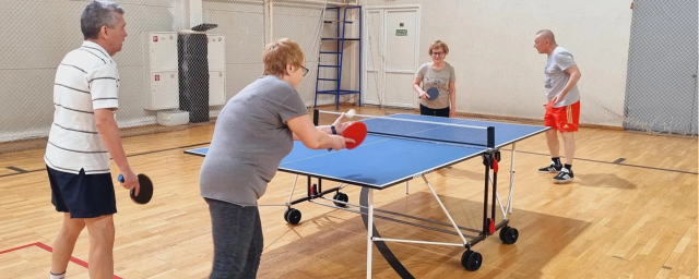 В Пушкине прошел турнир по настольному теннису среди инвалидов и пенсионеров