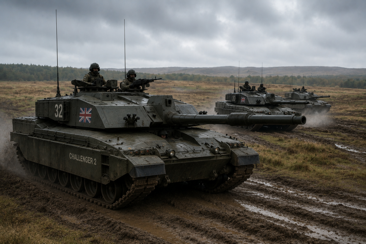 Британские танки Challenger 2 отрабатывают вторжение на границе с Россией в Эстонии
