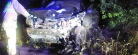 В Калуге Mitsubishi врезался в припаркованный автомобиль Mazda