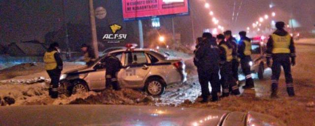 В Новосибирске авто полиции попало в аварию в погоне за нарушителем