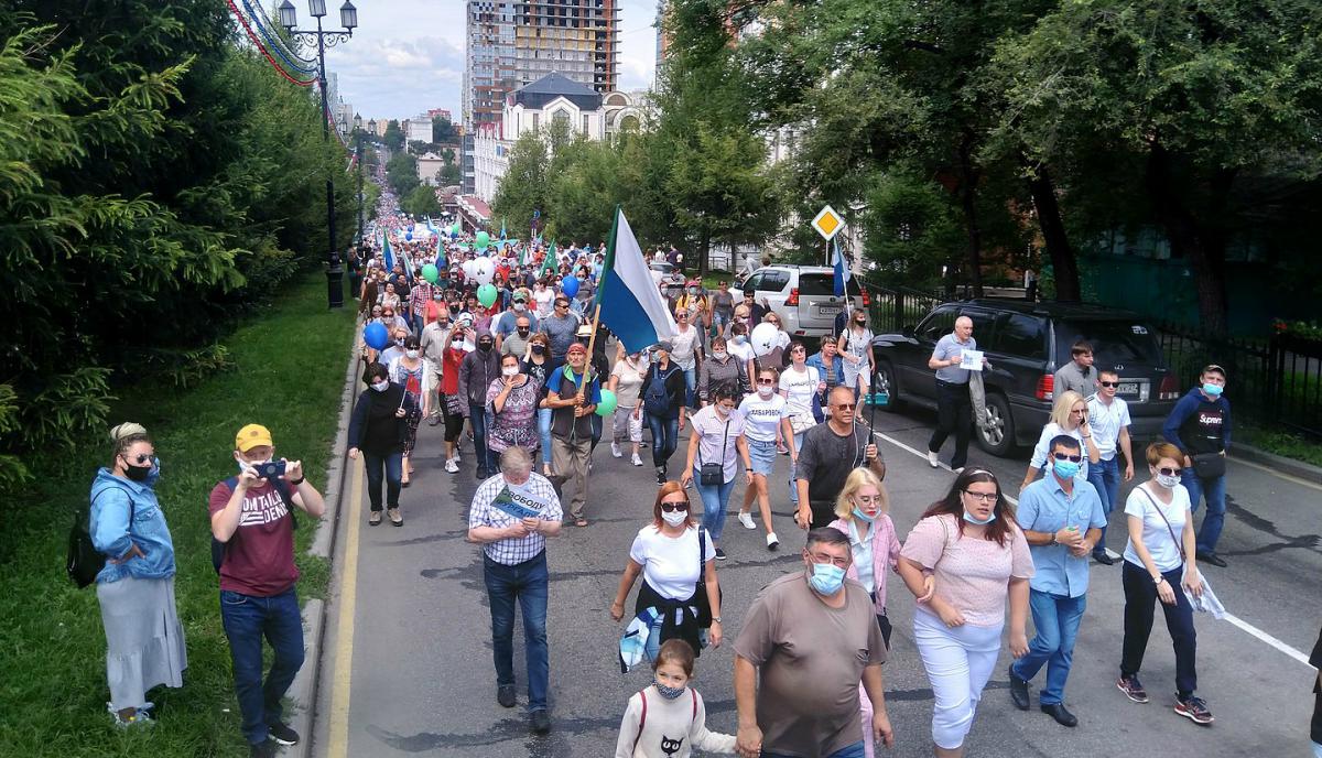 В Хабаровске проходит шестой субботний митинг в поддержку Фургала