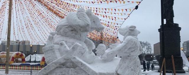 В Курске подведут итоги конкурса снежных скульптур.
