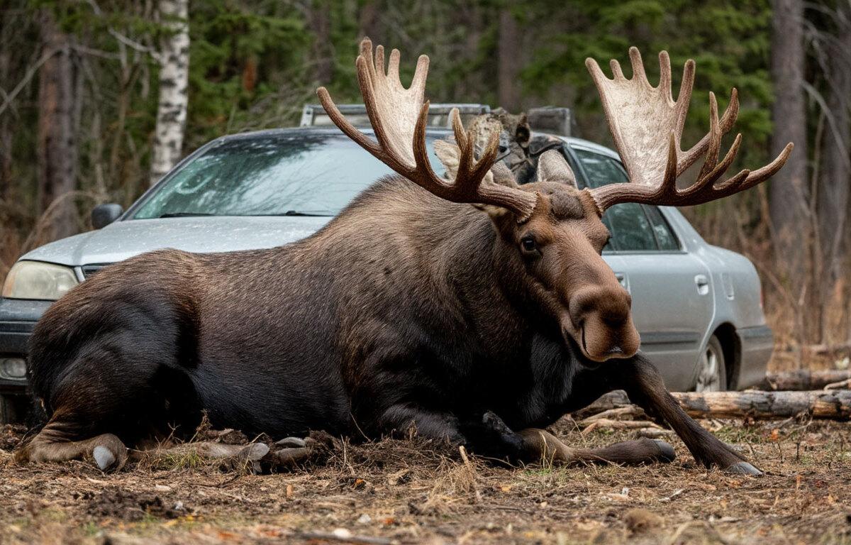 За 10 дней на дорогах Кузбасса произошло несколько ДТП с участием животных
