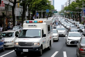 В Японии столкнулись 56 автомобилей, погиб один человек