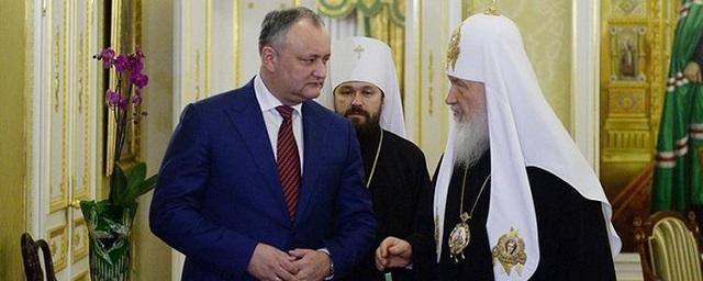 Додон: Визит патриарха Кирилла в Молдову перенесен