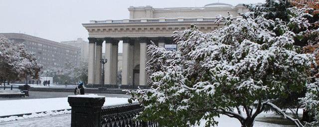 Видео: В Новосибирске выпал первый снег