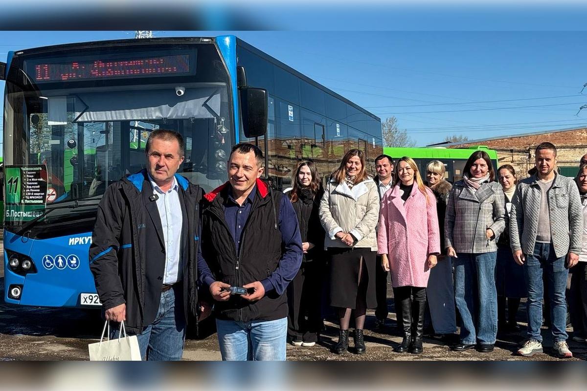 В Иркутске на маршрут № 11 вышел уникальный автобус «КАМАЗ» средней вместимости